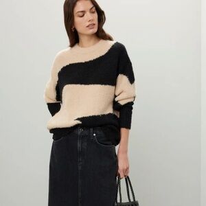 Apiece Apart Superfine Alpaca Elle Textured Sweater Abstract Print